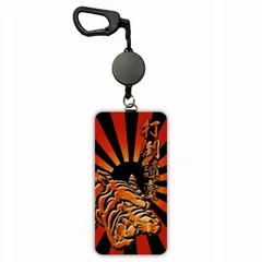  パスケース 落ちない リール付き 75cm伸びる定期入れ 子供用 高校生 学生 定期ケース かわいい伸びる リール カード入れ 2枚収納 虎 タイガー 阪神 野球 30845