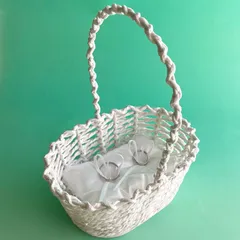 オーバル型 バスケット リングピロー 楕円 かご リングガール リングボーイ