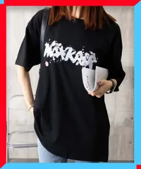 新品 Tシャツ ロングtシャツ ビッグシルエットTシャツ チュニックtシャツ 英字tシャツ 韓国風 着やせtシャツ 夏服 【送料無料】