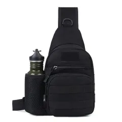 【人気商品】多機能 水筒ポーチ付き 登山バッグ ショルダー付替え可能 サバゲ― 肩掛け タクティカル 斜めがけバッグ MOLLE対応 ミリタリーバッグ 軽量 ワンショルダーバッグ シンプル メンズ スポーツバッグ ボディバッグ アウトドア Camonti