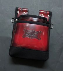 ニックス KNICKS  ADV-201TB-R 赤　レッド 鳶職向仕様　ツーウェイタイプ　 ガラス革　2段腰袋
