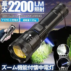 【 ズーム 機能搭載 】 懐中電灯 ハンディライト led ライト 充電式 最強 ハンディ高輝度 ライト USB TYPE-C 充電式 ハンドライト  作業 防水 小型 持ち運び 軽量 ワーク ウォーキング 夜釣り 釣り 防犯 防災 グッズ