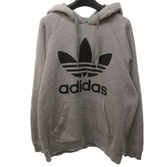 アディダスオリジナルス adidas originals 小さいサイズ プルオーバー パーカー ロゴ トレフォイル プリント BK5880 灰 グレー J0 約XS 0716 ■GY06