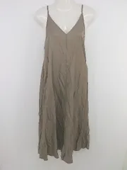 ◇ Aunt Marie's アントマリーズ バックスリット ロング キャミソールワンピース ベージュ系 レディース P  【1303310008308】
