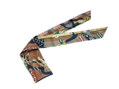 美品 HERMES エルメス リボンスカーフ ツイリー - マルチカラー シルク  