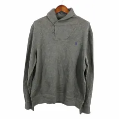 Polo by Ralph Lauren ポロバイラルフローレン ショールカラー ニット セーター 防寒 グレー (メンズ XL) 中古 古着 O4802