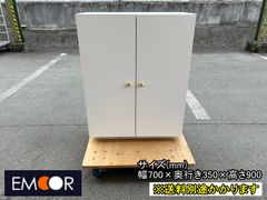 【中古】【一部地域送料無料】EMOOR　シューズボックス　ホワイト　木製　サイドキャビネット　収納家具　F-NA-790-0424A
