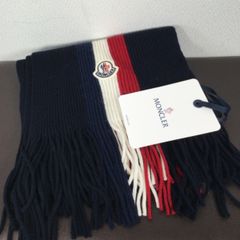 新品タグ付き！　モンクレール　マフラー　ウール　ブランドカラー
