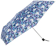 [ムーンバット] 折りたたみ傘 FROGRET(フログレット) アロハフラワー おりたたみ傘 雨傘 花柄 オシャレ かわいい レディース ディープブルー 親骨の長さ：60㎝