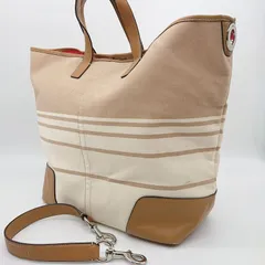 COACH コーチ 2wayトートバッグ ショルダーバッグ キャンバス地 F28806 ラージダッフル アイボリー ストライプ