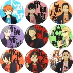 【中古】バッジ・ピンズ(キャラクター) 全9種セット 「ハイキュー!! 四字熟語バッジコレクション」