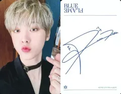 【中古】コレクションカード(男性) ASTRO/ユン・サナ(Yoon San Ha)/裏面背景白・印刷サイン青/CD「BLUE FLAME」(THE STORY Ver.)特典セルフィー・フォトカード