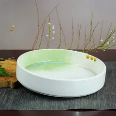 花器 剣山受付 陶器 水盤 花瓶 フラワーベース 生け花 華道 池坊 Amazon.co.jp: YUYAKESHI花器 華道 生け花用 水盤 花瓶 陶器