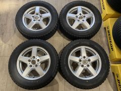 【2412088】スタッドレス SIBILLA 15インチ 6J +40 PCD114.3 5H + GOODYEAR ICE NAVI 6 195/65R15 2017年 7.5mm セレナ アイシス カローラ 等