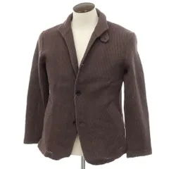 【中古】【未使用】ア デイ イン ザ ライフ ユナイテッドアローズ a day in the life  united arrows ポリエステルコットン ニットジャケット グレーブラウン【サイズL】【メンズ】