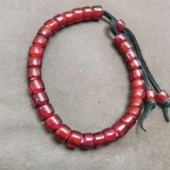 Vintage アフリカンビーズ レッドストーン 民族 ブレスレット - メルカリ