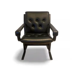 アームチェア シエスタ イングマール・レリング 黒本革