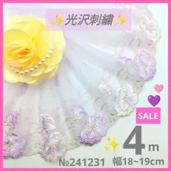 №241231 チュールレース　刺繍レース　ハンドメイド　手芸　ドール服　マスクカバー　リカちゃん　シェリーメイ　メルちゃん　ダッフィー　リーナベル　ラボット服　衣装　ぬい服　ペット服　リメイク　ウエディング　半襟　カフェカーテン　コスプレ