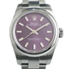 ロレックス Rolex 腕時計 オイスターパーペチュアル26 176200 サンレイ レッドグレープ文字盤 ルーレット刻印 オイスタースチール SS 自動巻き 【OH済み】　【中古】のサムネイル