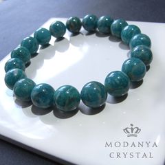 [beads555]ロシアンアマゾナイト10mm ブレスレット 19粒（天然石/ビーズ）