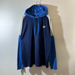 Nike フード付き薄手スウェット M ネイビー/ブルー