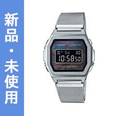 CASIO カシオ Vintage ヴィンテージシリーズ スタンダード ユニセックス フルメタル デジタル 腕時計 ブラック シルバー マザーオブパール A1000M-1B