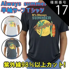 種類17:WHITE/XL 男女兼用 Ｔシャツタイプ半袖ラッシュガード サーフＴシャツ メンズ/レディース UPF50+【IT'S ALWAYS SUMMER VACATION】オリジナル[返品交換及びキャンセル不可]のサムネイル