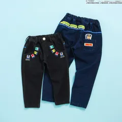 子供服 パンツ プラレール ビッツ 男の子 キッズ ロング 長ズボン デニム風 電車 新幹線 120cm 110 100 90 80 ドクターイエロー はやぶさ こまち かがやき 刺繍 グッズ かっこいい ベビー プレゼント 保育園 幼稚園 小学生 園児