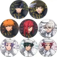 【中古】バッジ・ビンズ 全8種セット 「ブルーロック×STELLAMAP CAFE/Blue military ＆ MILITARY POP UP SHOP in ビックカメラ・アニメガ×ソフマップフェア トレーディングマット缶バッジ Blue militar