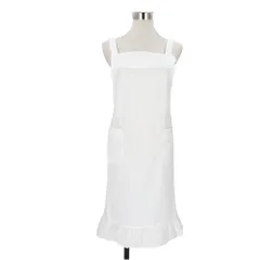 ☆ ホワイト ☆ Mサイズ ☆ ブロードエプロン 冠婚葬祭 エプロン 冠婚葬祭エプロン 前掛け バッククロス フォーマル サロンエプロン ブロードエプロン レース レディース 女性 大人 シンプル おしゃれ 後ろ結び 無地 フォーマルエプロン 弔事用エプロン