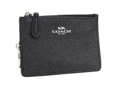 ■美品■ COACH コーチ レザー ラメ 小銭入れ コインケース カードケース カード入れ レディース メンズ ブラック系 DJ5715