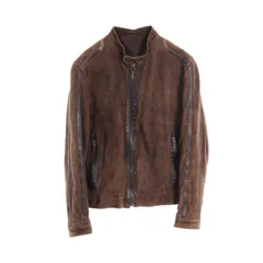 ダンヒル Dunhill 革ジャン ブラウン スウェード レザー ジャケット メンズ Used Bのサムネイル