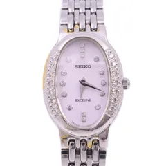 【美品】セイコー エクセリーヌ 2Pダイヤ クォーツ【1F20-6B50】稼働品 Yahoo!オークション -「seiko 1f20」(エクセリーヌ) (セイコー
