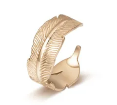 メンズ リング フェザー フリーサイズ 人気 おしゃれ (ピンクゴールド) [ピンクゴールド]