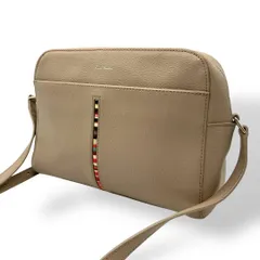良品 1953 PaulSmith カメラバッグ シボ革 マルチストライプ