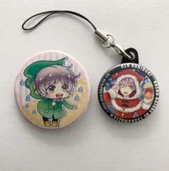 【まとめ売り】 カエル畑DEつかまえて 法月蓮 缶バッジ 缶ストラップ 2点セット