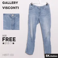 GALLERY VISCONTI 刺繍デニムパンツ サイズ3 ギャラリービスコンティ デニム パンツ ジーンズ 刺繍 花柄