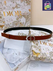 【今日特価】Dior Saddle Belt ダブルフェイスレザーベルト-1