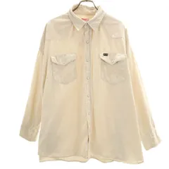 Wrangler ラングラー 長袖 ウエスタンシャツ S ベージュ メンズ 古着