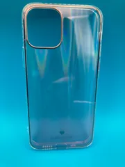 iPhone12 ケース クリア 虹色 オーロラ ホログラム加工 TPU ソフトカバー韓国調