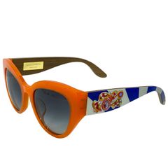 ドルチェ&ガッバーナ ドルガバ D&G DG4278-F 3046/8G 52□21 145 3N シチリアン カレット サングラス アイウェア オレンジ DOLCE&GABBANA