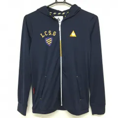 【超美品】ルコック ジップパーカー ネイビー×オレンジ ロゴ刺しゅう レディース M ゴルフウェア le coq sportif