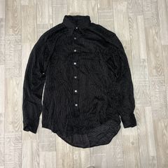 BEAMS　メンズ黒　ドット柄長袖シャツ