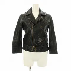 【中古】ビューティフルピープル ライダースジャケット ダブル レザージャケット 羊革 七分袖 130 黒 1030402401 ビューティフルピープル beautiful people ライダースジャケット