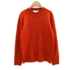アーバンリサーチ URBAN RESEARCH ニット セーター 長袖 ラウンドネック ウール M オレンジ /MS34