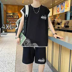 [4XL]秋冬 メンズ  服 シンプル ファッション オシャレ 大人 かっこいい 大きいサイズ ストリート 紳士服  スポーツ ベスト スーツ 秋 フェイク ツーピース ノースリーブ T シャツ チョッキ 