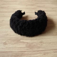 もこもこファーのカチューシャ（ブラック）