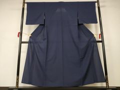 逸品！単衣◇未使用！正絹◎極上色無地160cm 一つ紋(蔦)褐色 紗綾形