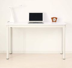 【未開封】山善(YAMAZEN) デスク パソコンデスク 幅120×奥行45×高さ70cm 【耐荷重80kg】 傷や汚れに強い天板 角が丸い 組立品 オフホワイト/アイボリー MFD1245R(OW/IV)