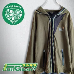 古着　ゴースローキャラバン　フルジップ　オリーブカラー　サムホール　フード